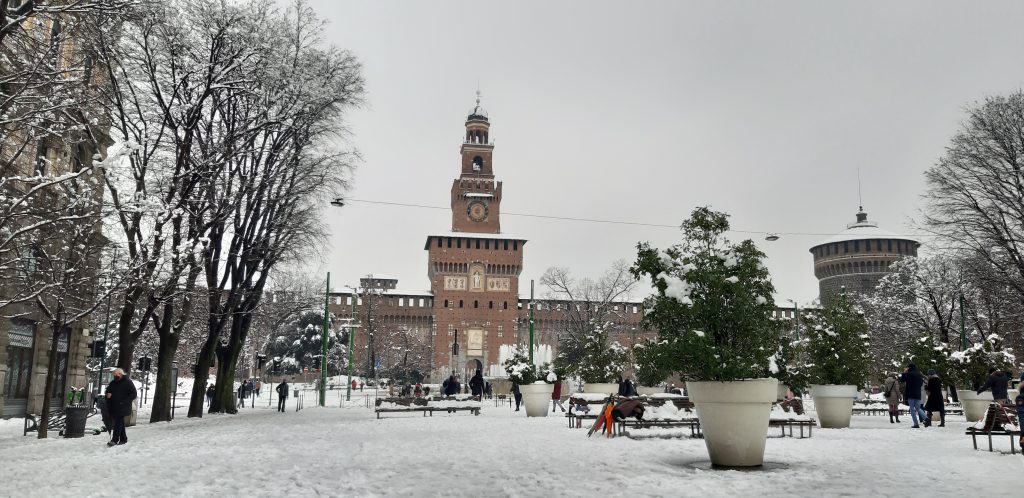 Snow in Milan!